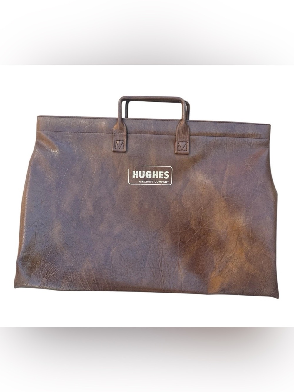 Hughes  Aircraft Company Document Holder Like Briefcase Vtg Brown